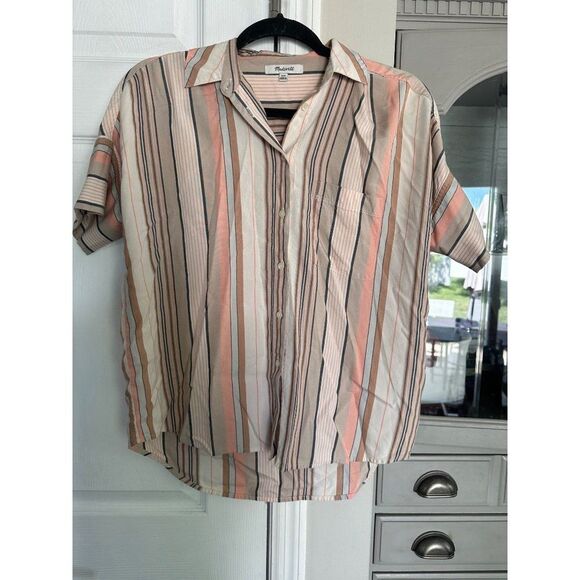 Madewell Courier Shirt in Aldwin Stripe XXS - Picture 2 of 6